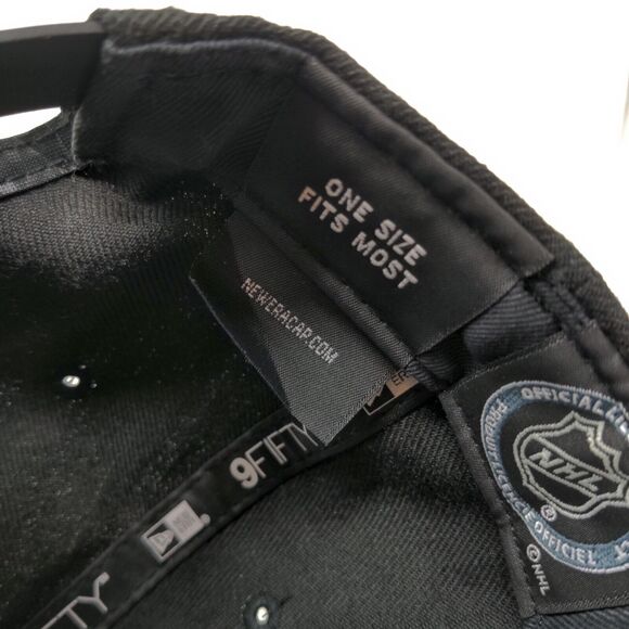 New Era 9Fifty Men's NHL Chicago Blackhawks Snapback Hat Black OSFM Big Logo - Picture 8 of 8